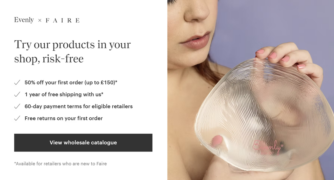 Evenly on Faire stockist wholesale catalogue