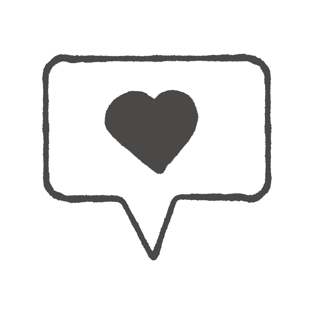 Heart in speech bubble icon
