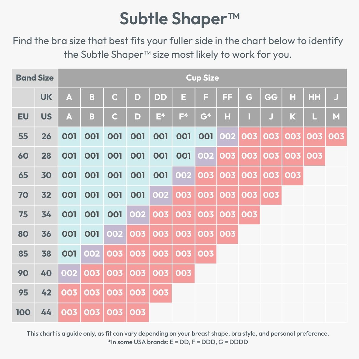 Subtle Shaper™ - Difference of up to 1 Cup Size